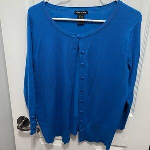 Audrey & Grace Blue Cardigan Sweater